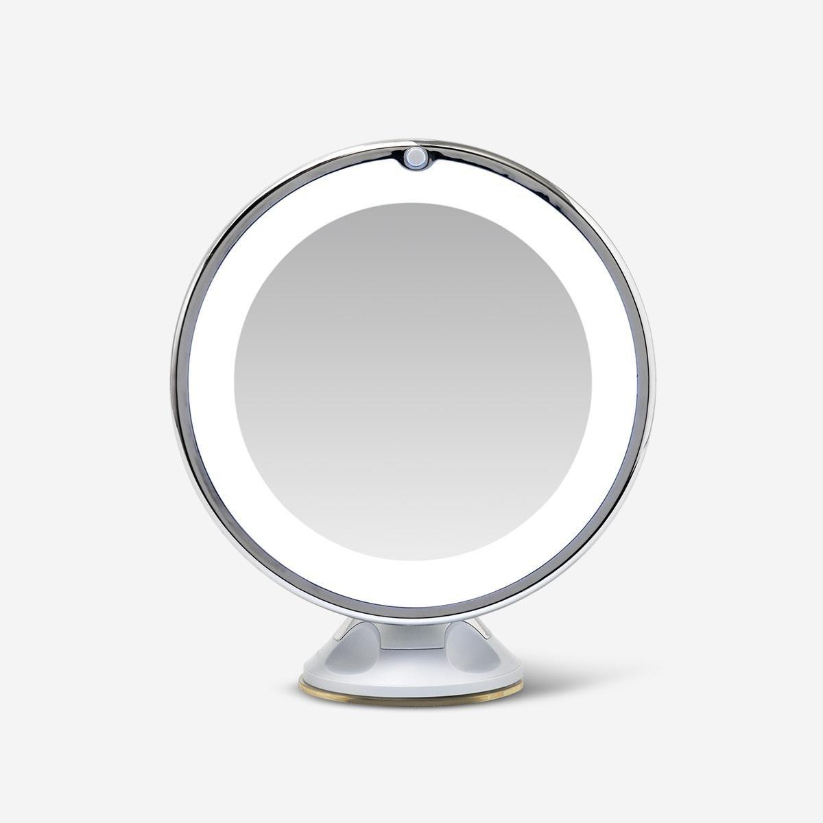 White adjustable mirror. with light