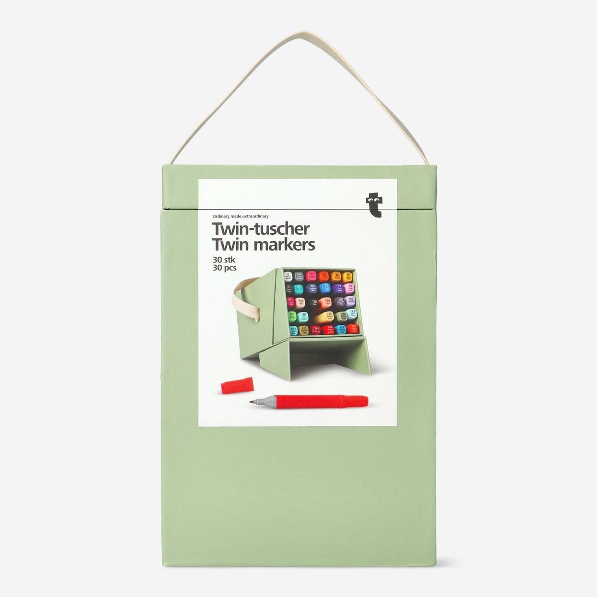 Multicolour twin markers set