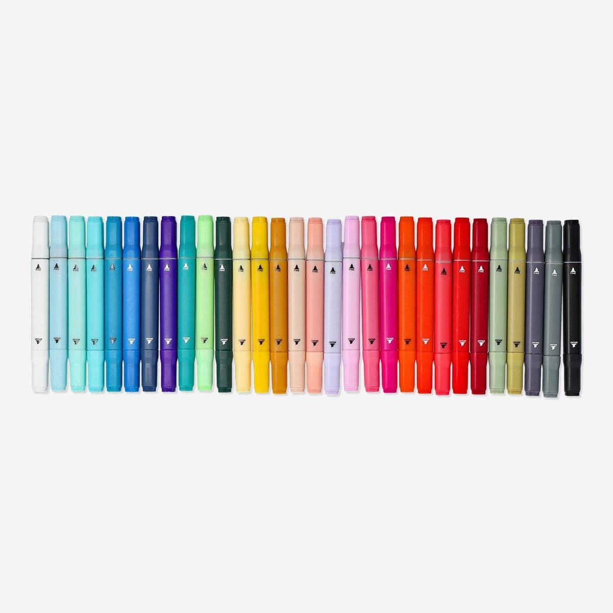 Multicolour twin markers set