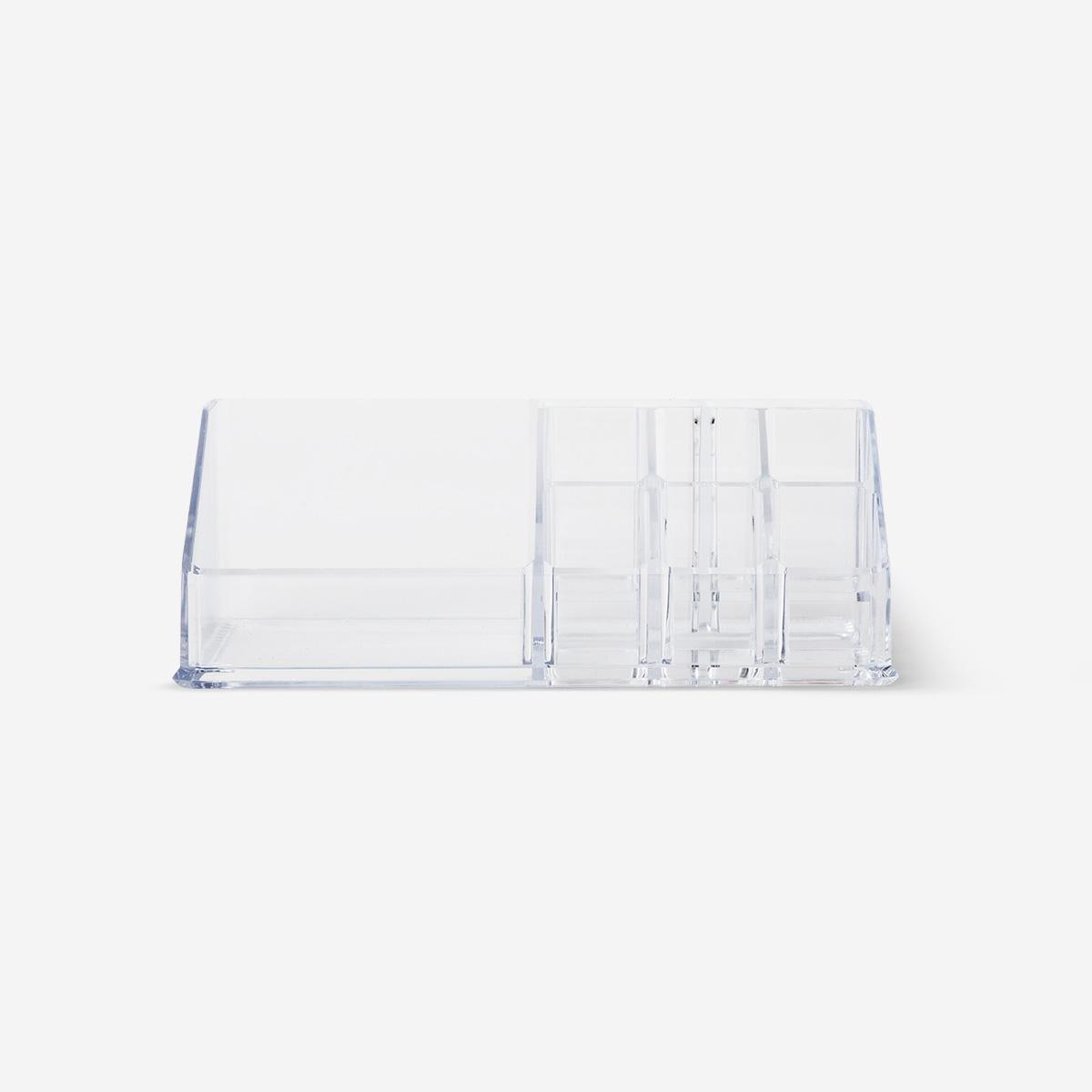 White transparent cosmetic organiser