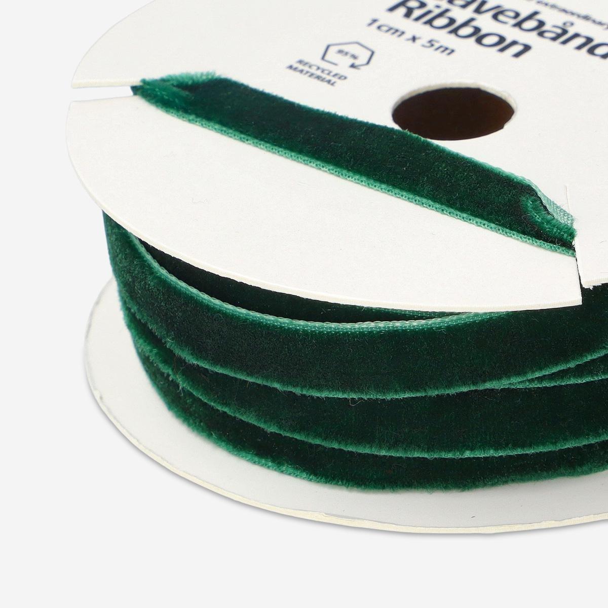 Green velvet ribbon