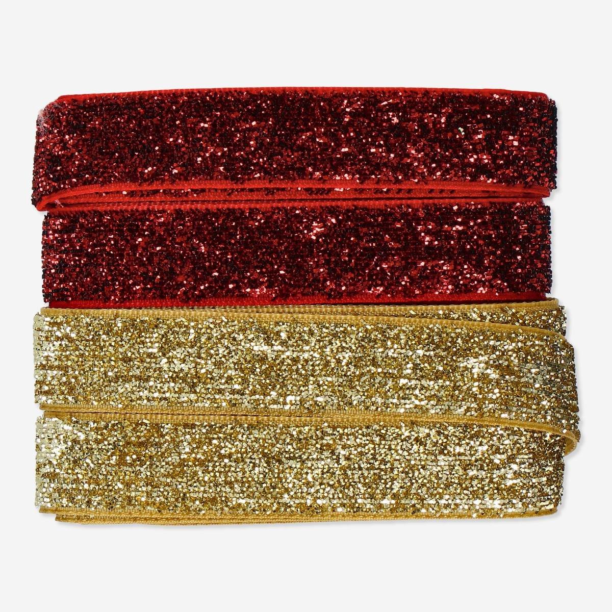 Multicolour glittery ribbon