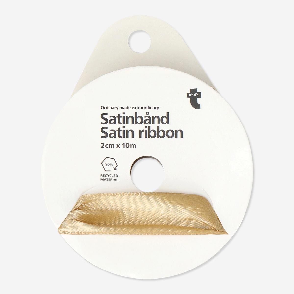 Gold satin ribbon