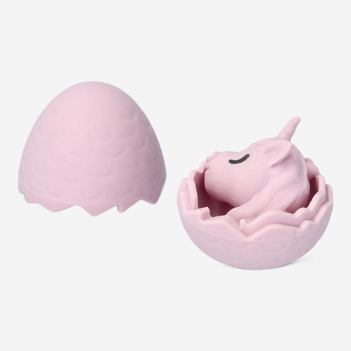 Egg-shaped surprising eraser