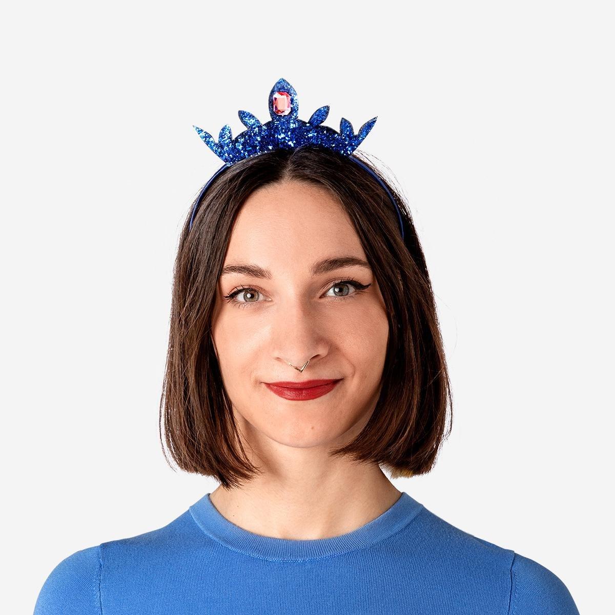 Blue crown hairband