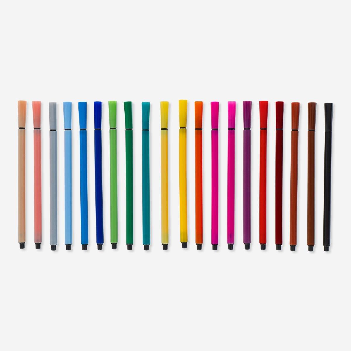 Multicolour fine liners. 20 pcs