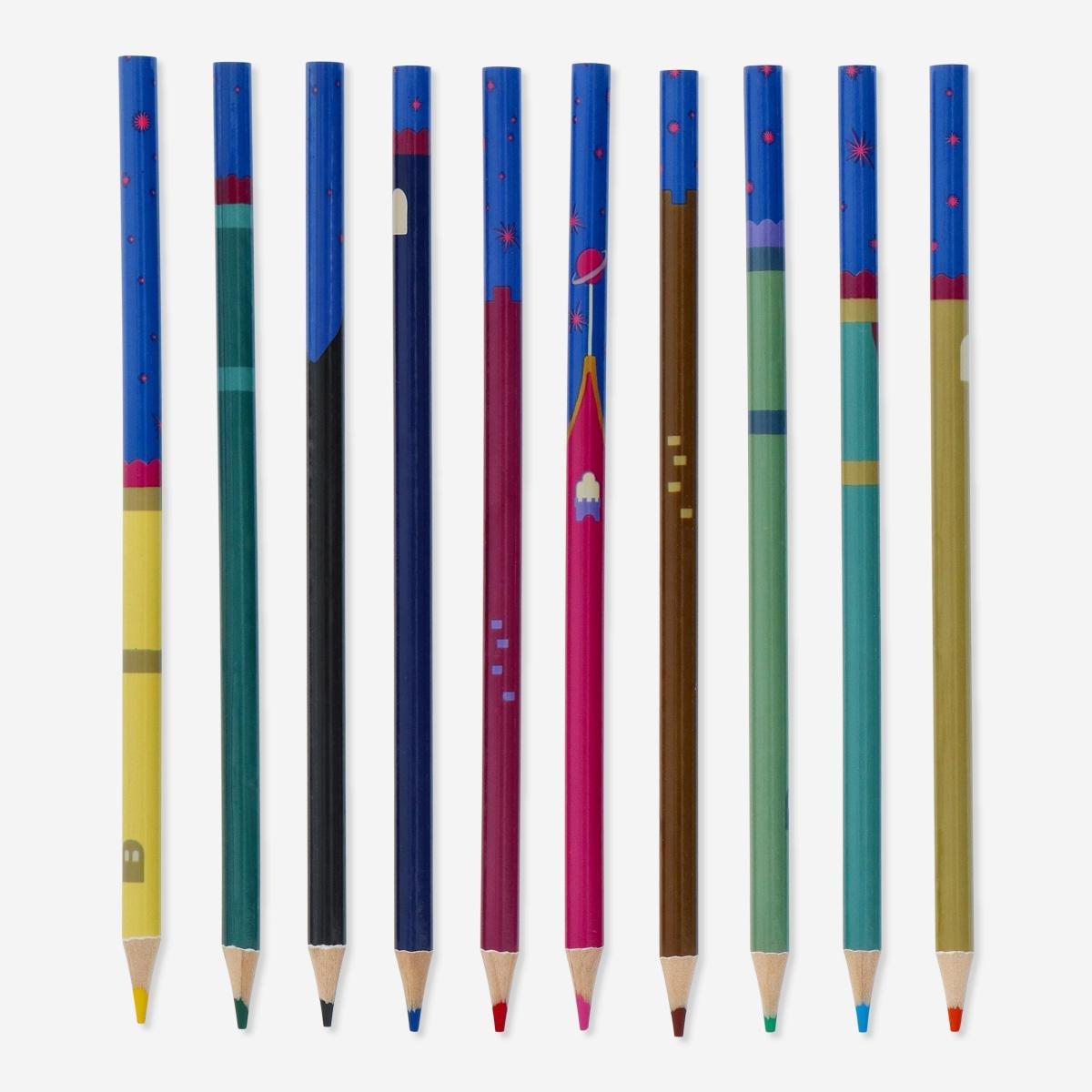 Multicolour coloured pencils set