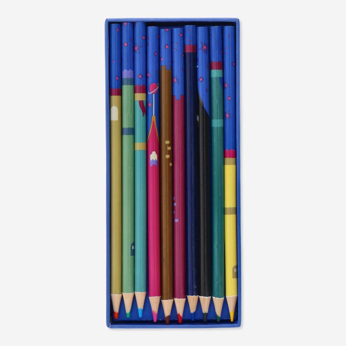 Multicolour coloured pencils set