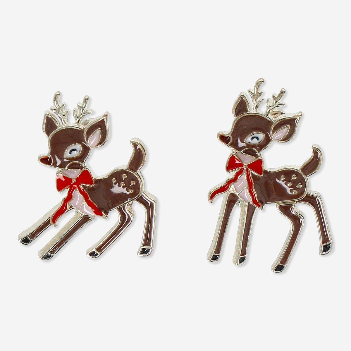 Brown Deer Design Earrings