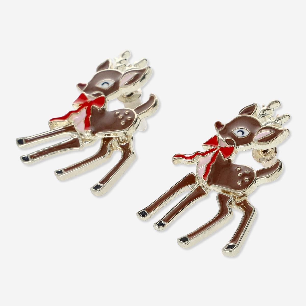 Brown Deer Design Earrings