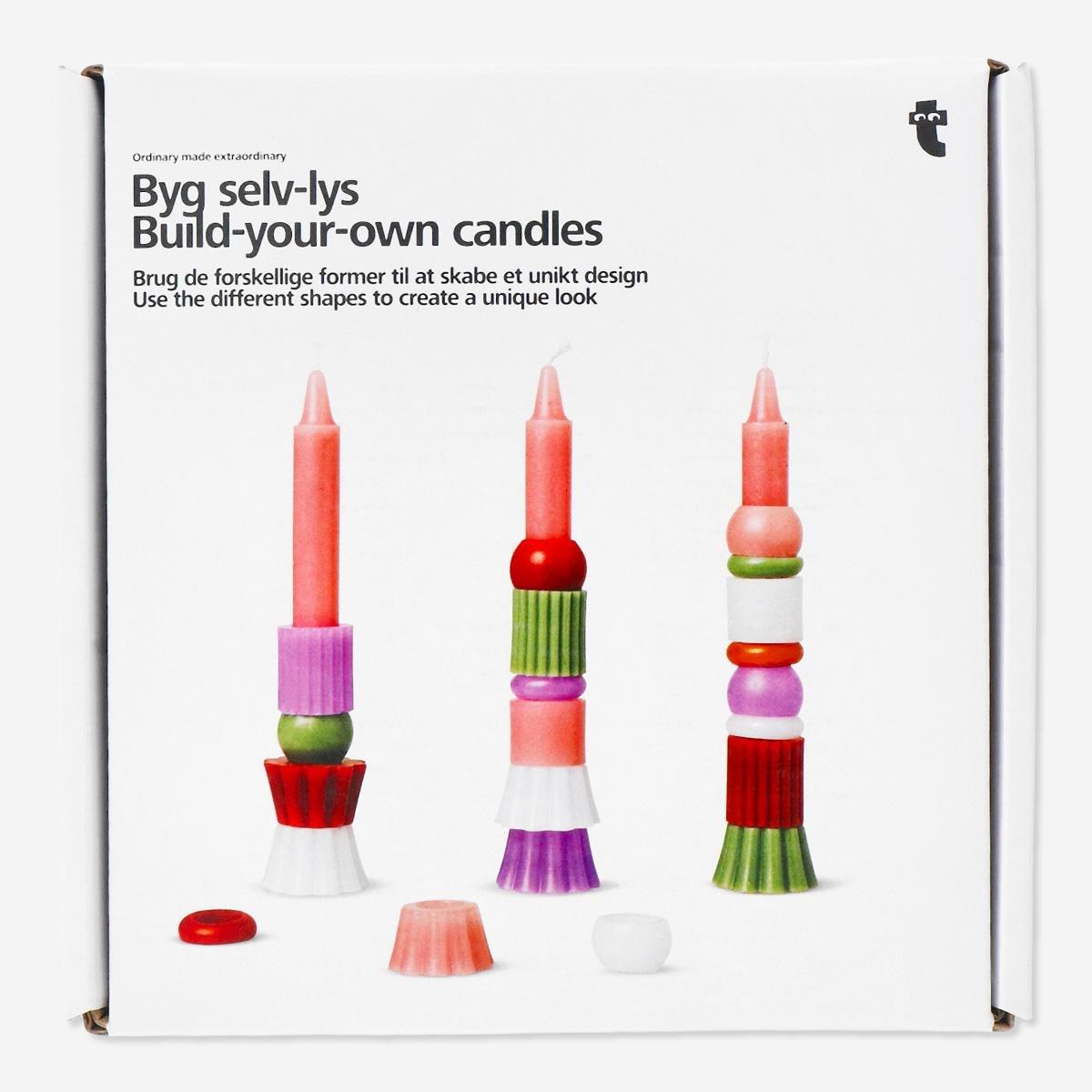 Multicolour build-your-own candles
