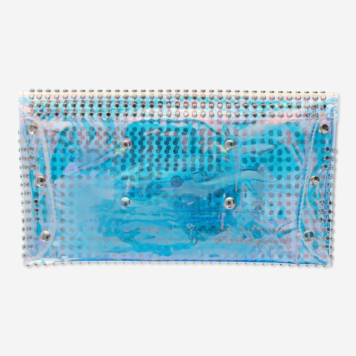 Blue holographic waist bag