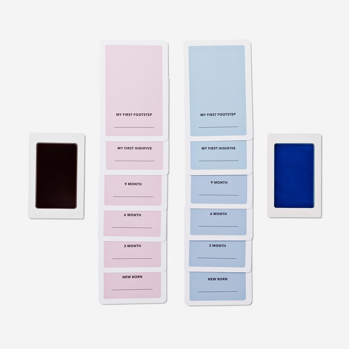 Multicolour diy hand and footprint set