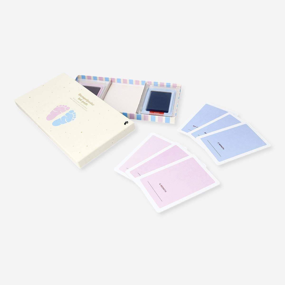 Multicolour diy hand and footprint set