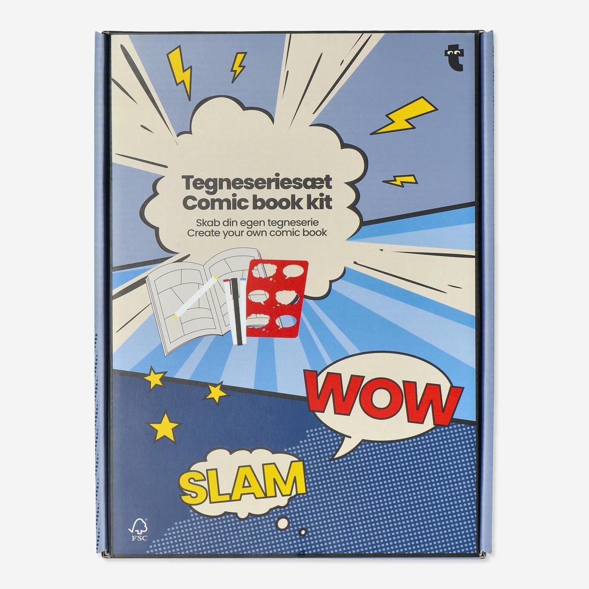Multicolour comic book kit