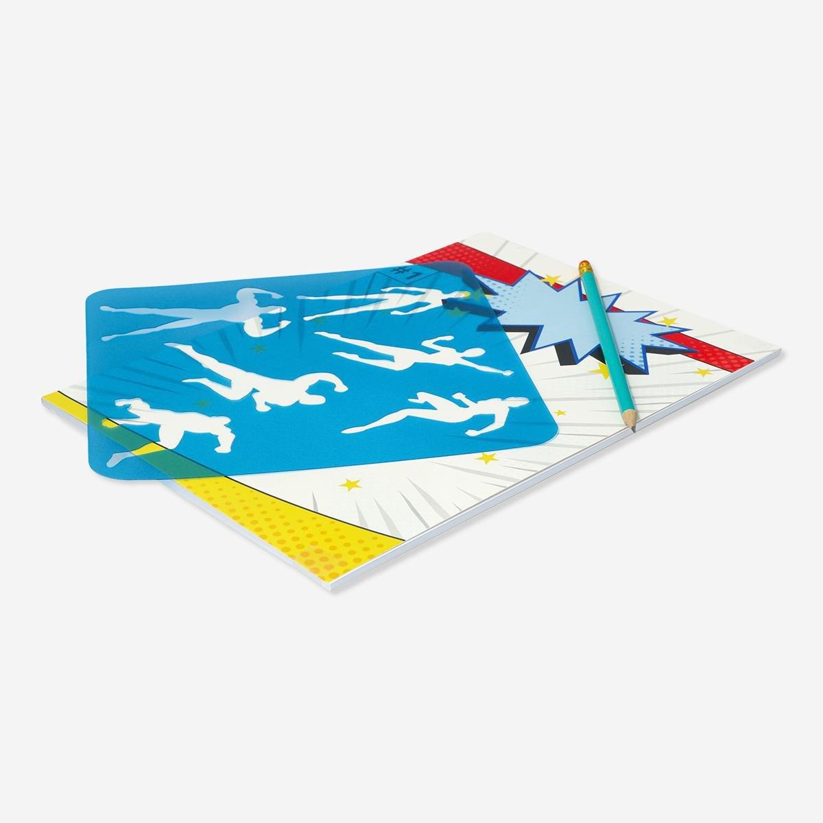 Multicolour comic book kit