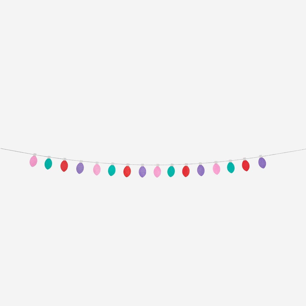 Multicolour fabric garland. 300 cm