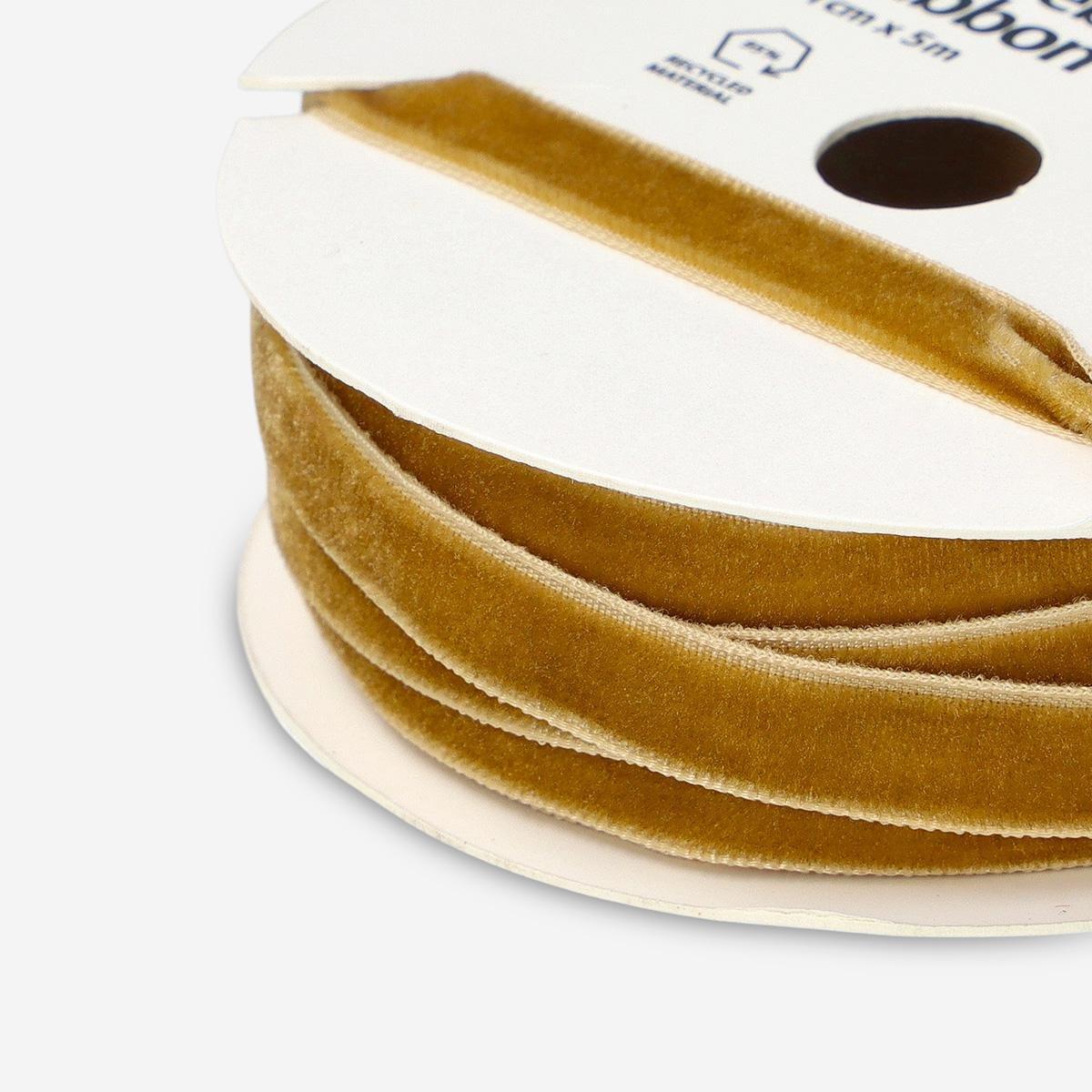 Gold velvet ribbon