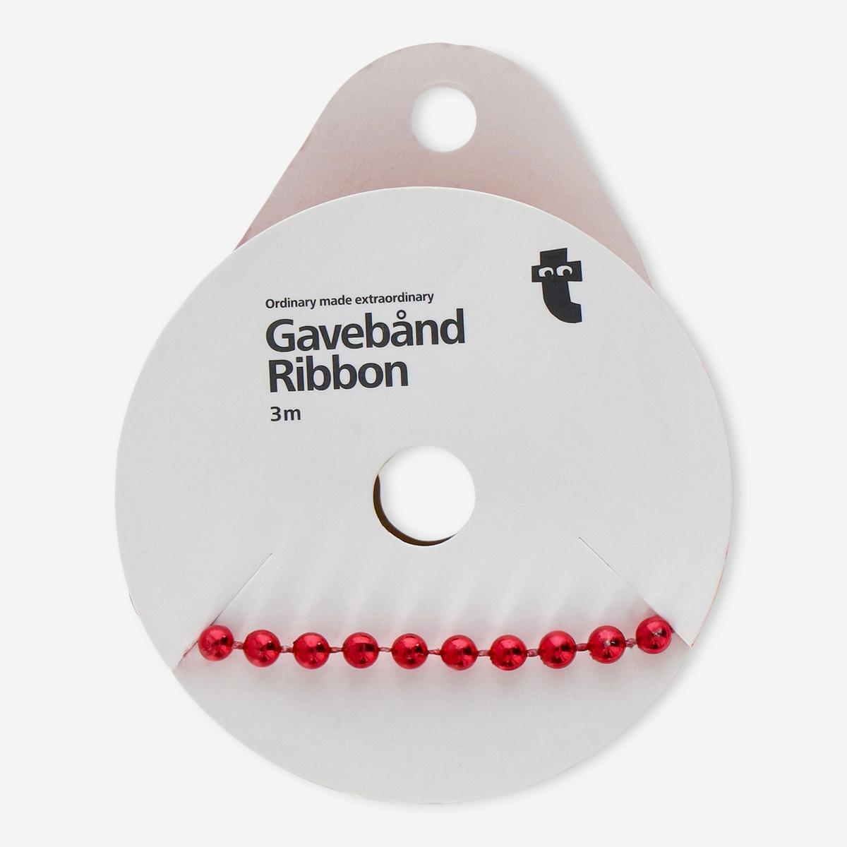 Red bead ribbon