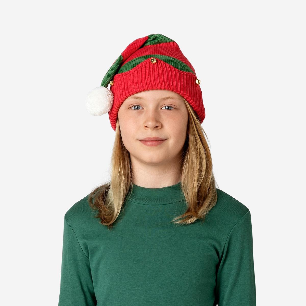 Multicolour Knitted Elf Hat For Kids