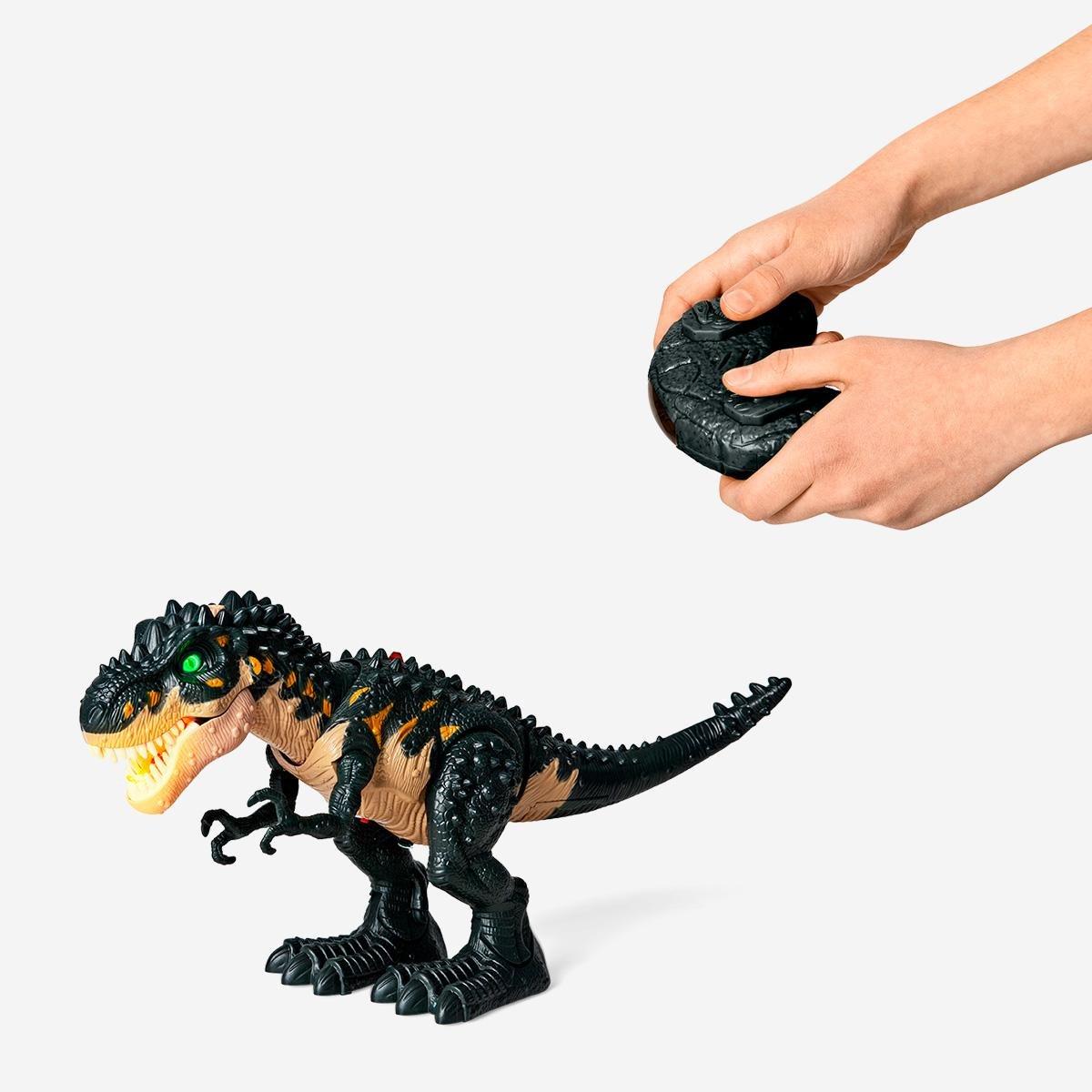 Multicolour remote-controlled dinosaur