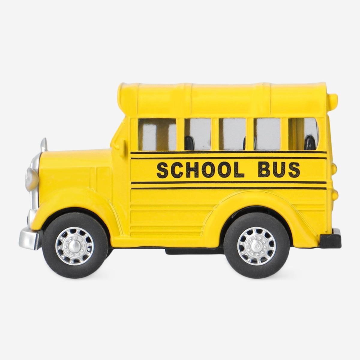 Yellow pull back school bus