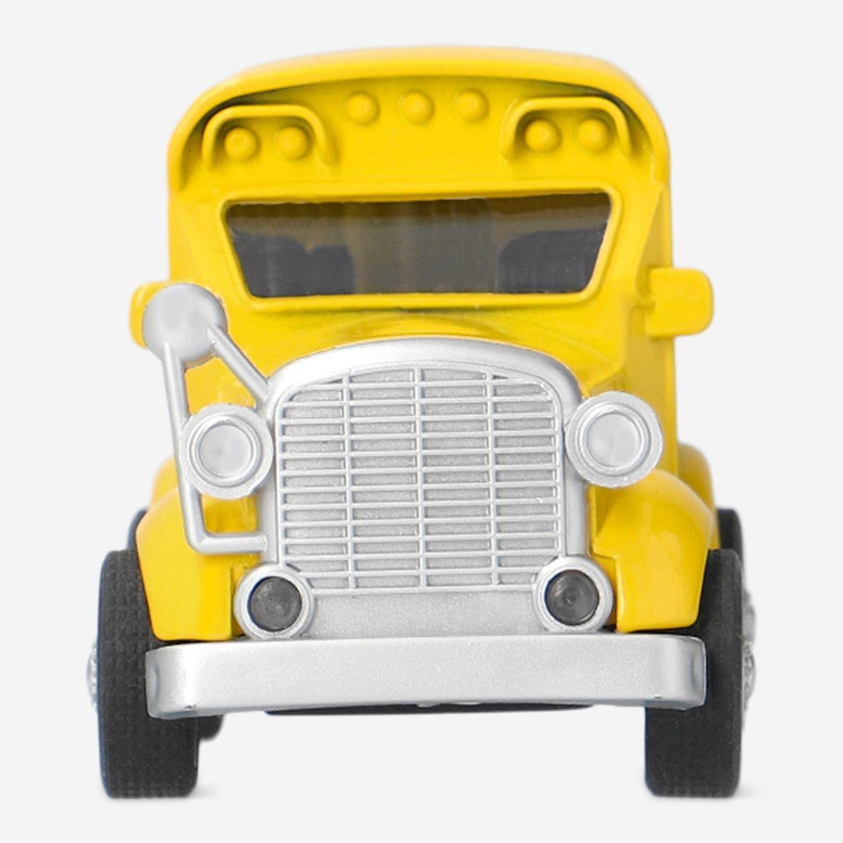 Yellow pull back school bus