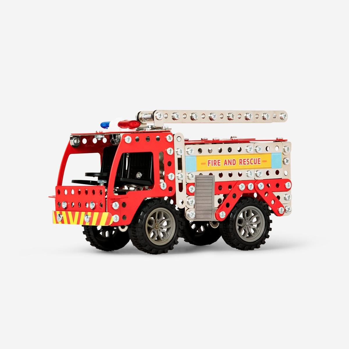 Multicolour Diy Fire Engine - 296 Pcs