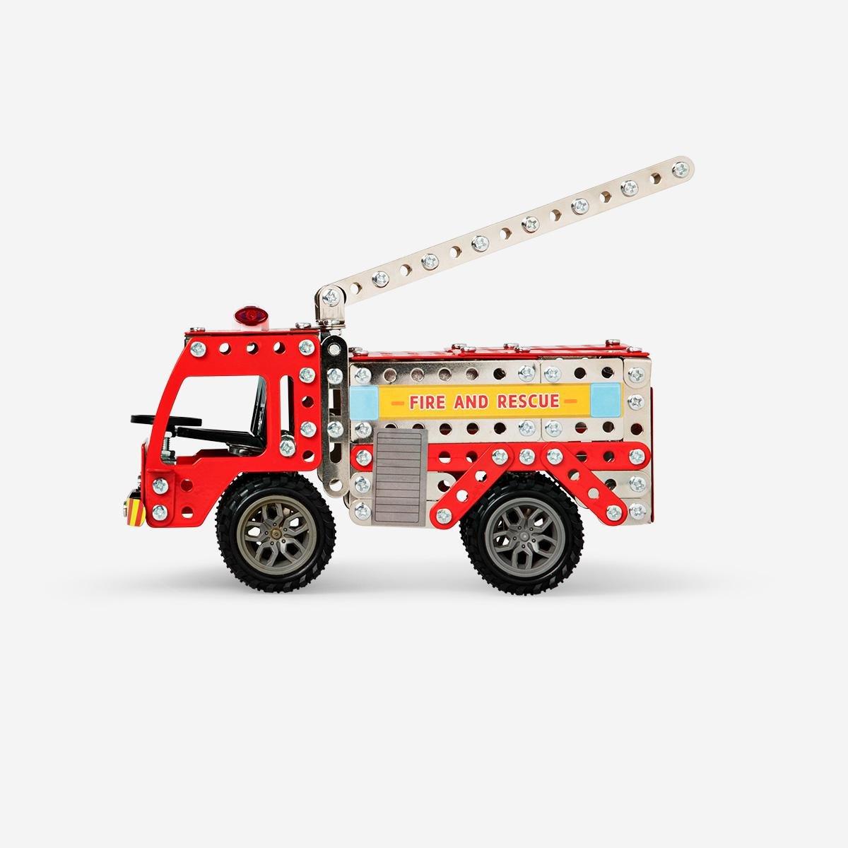 Multicolour Diy Fire Engine - 296 Pcs