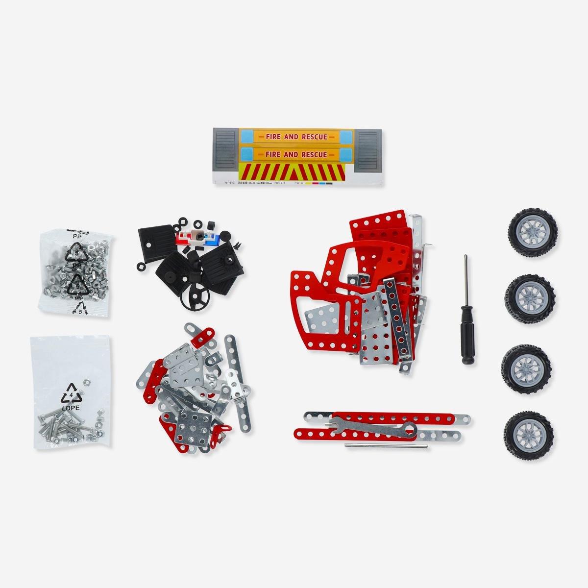 Multicolour Diy Fire Engine - 296 Pcs