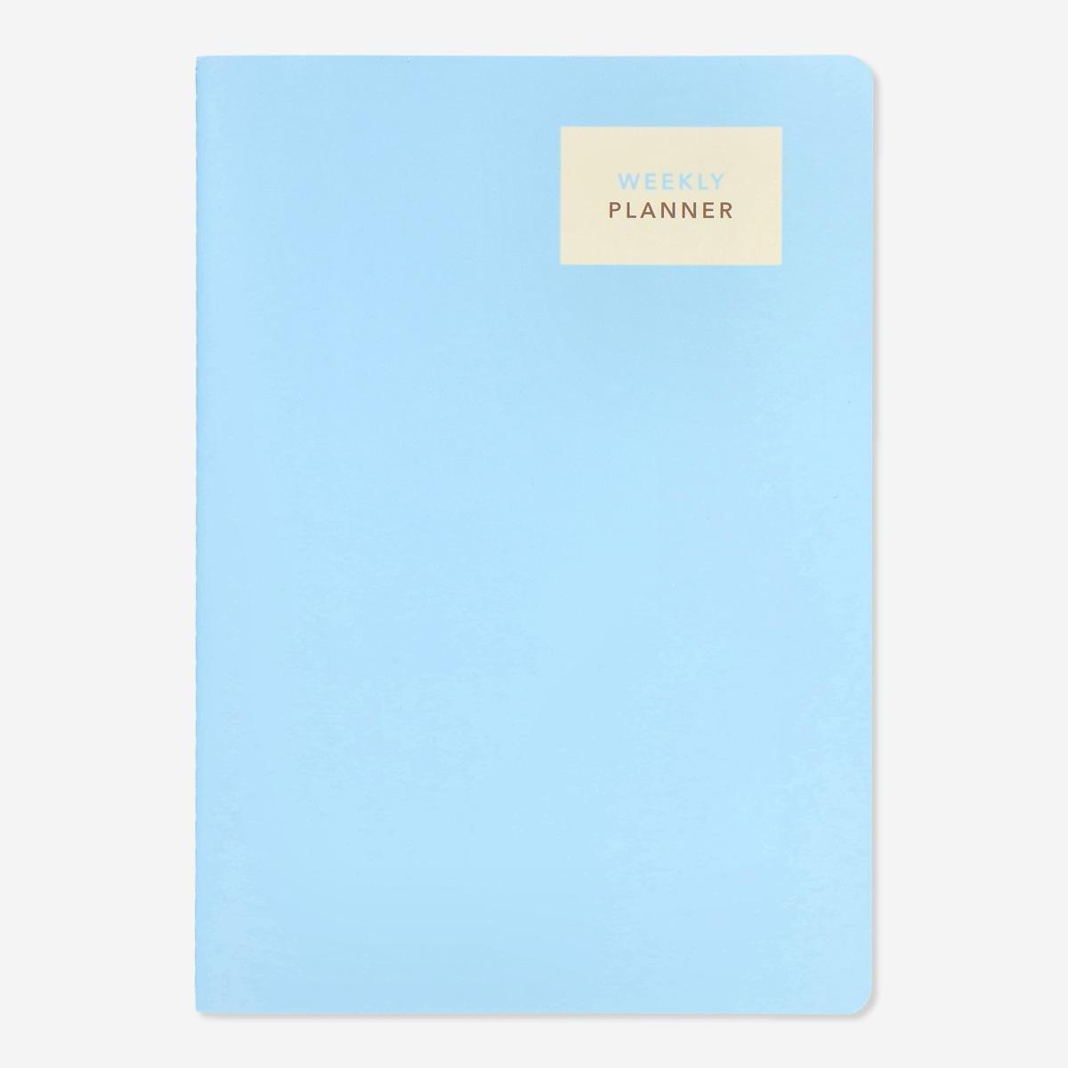 Blue weekly planner. b5