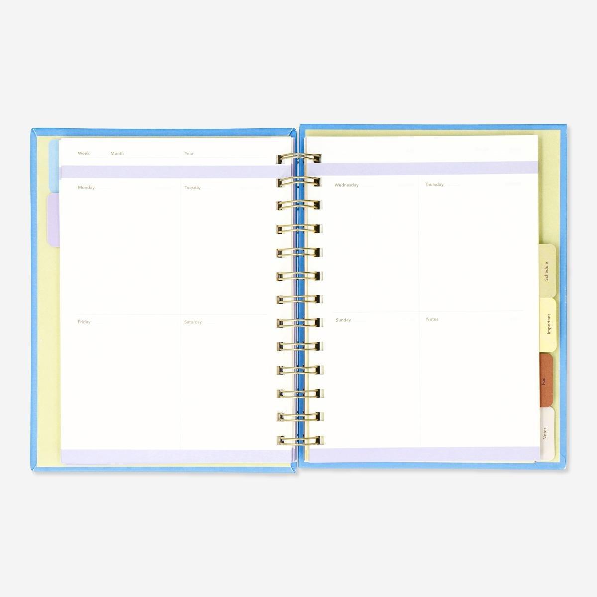 Blue monthly planner. b6