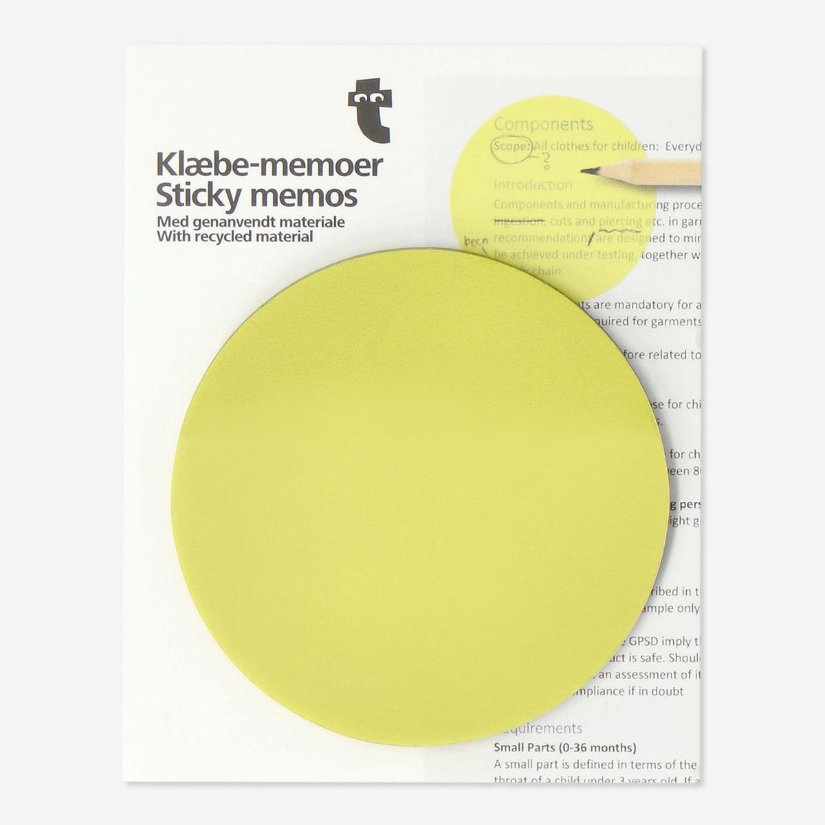 Yellow sticky memos