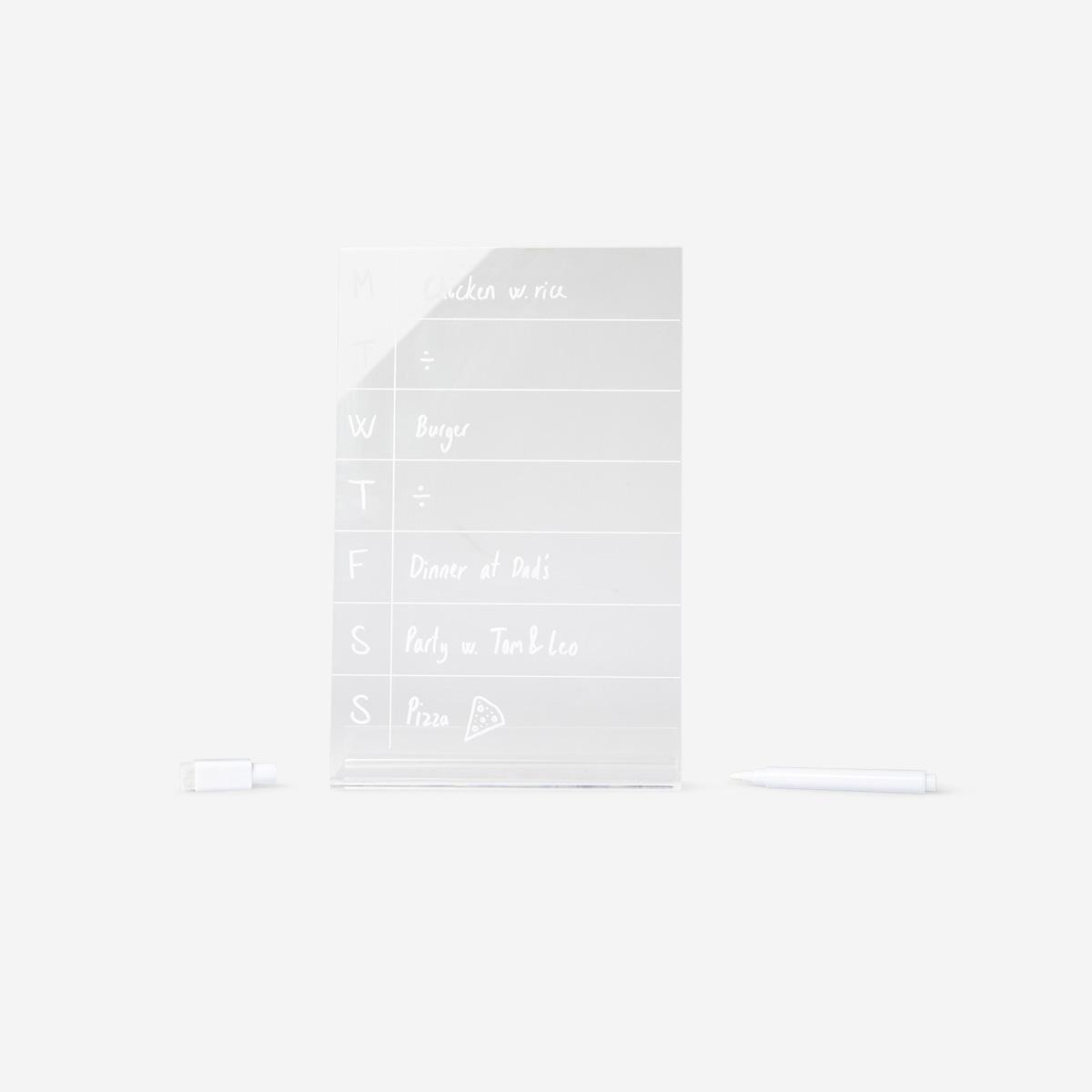 White planner board