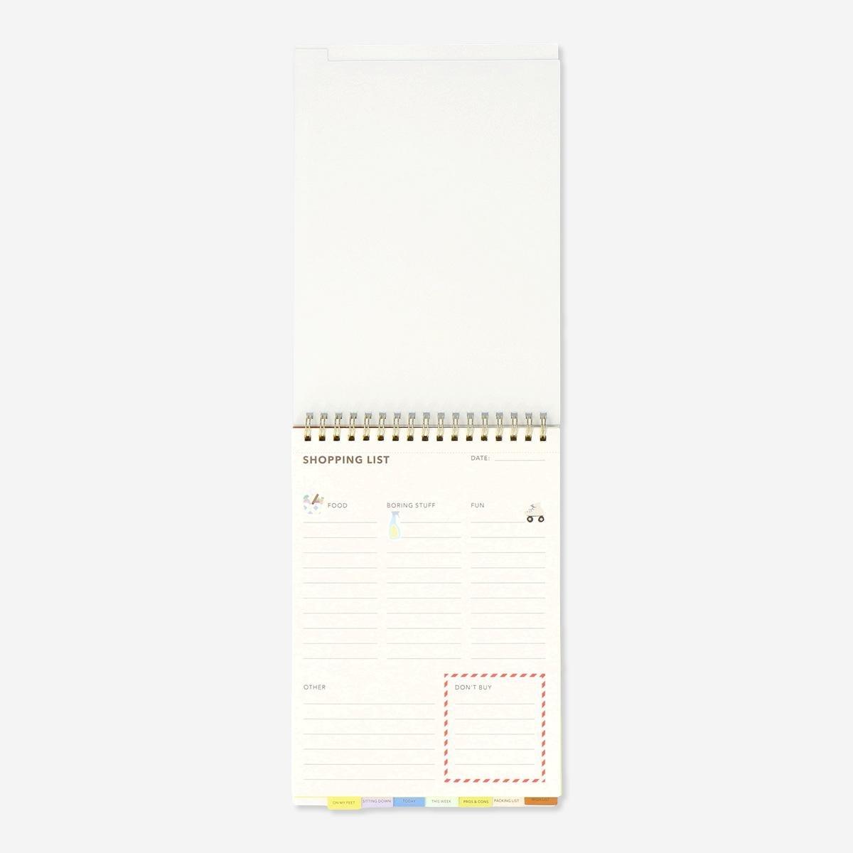 Multicolour notepad with to-do lists