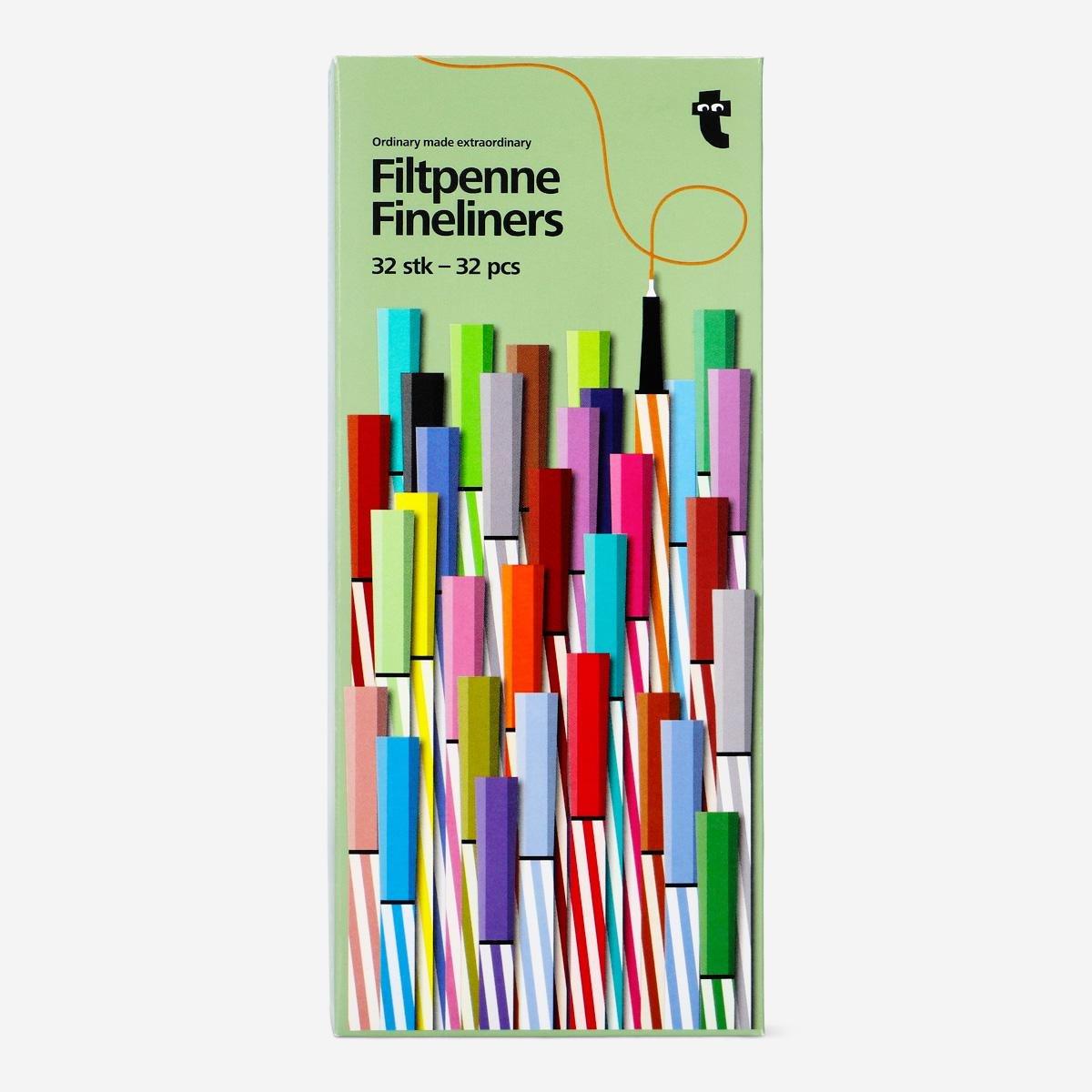 Multicolour fineline pen. 32 pcs