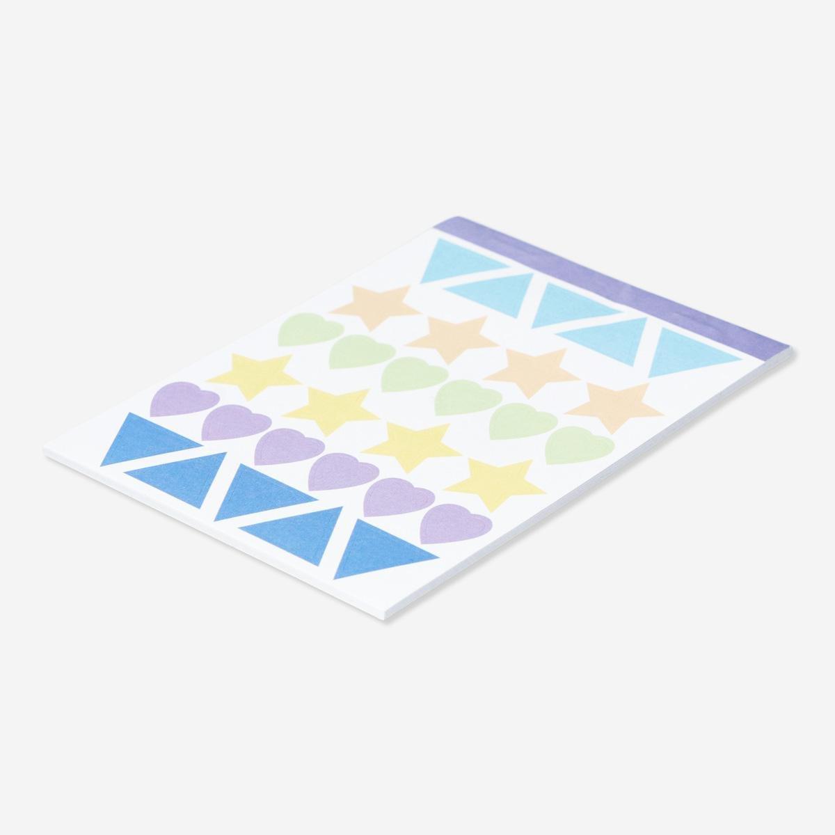 Multicolour stickers. 10 sheets