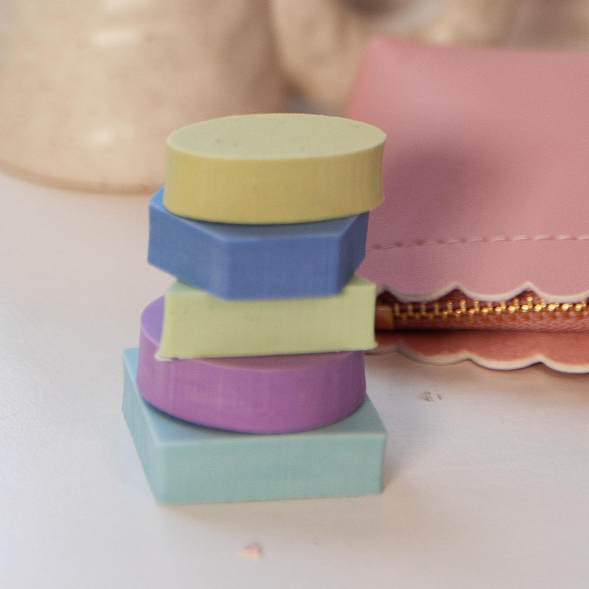 Multicolour erasers. 5 pcs