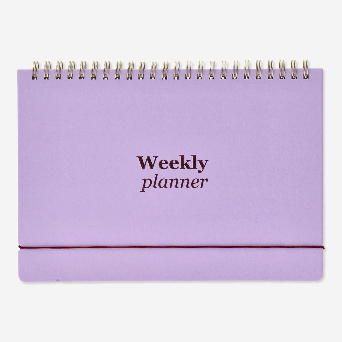 Purple weekly planner