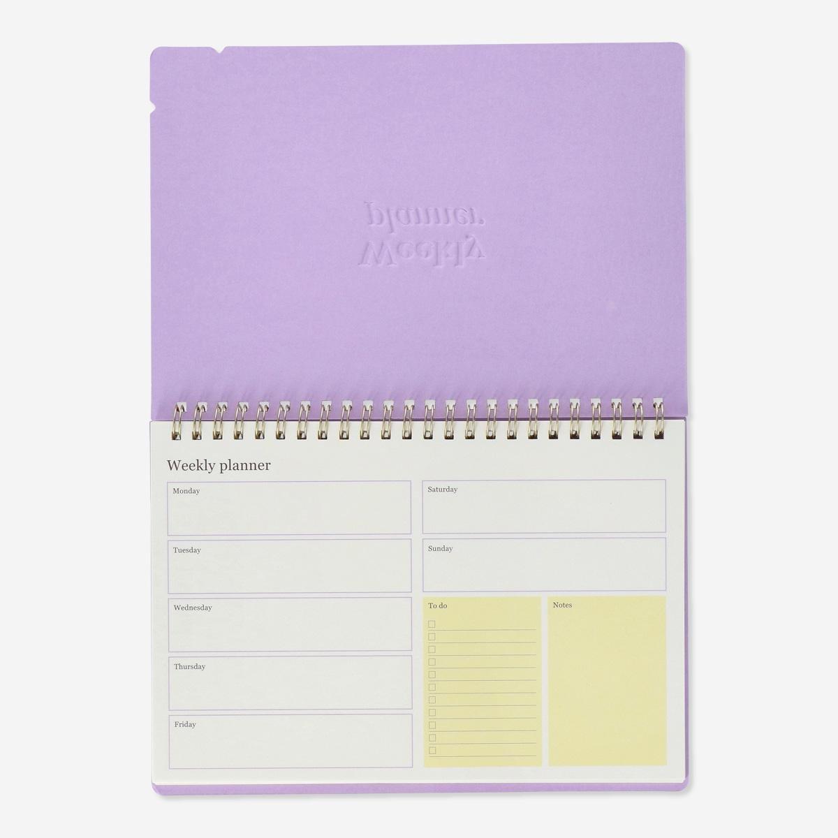 Purple weekly planner