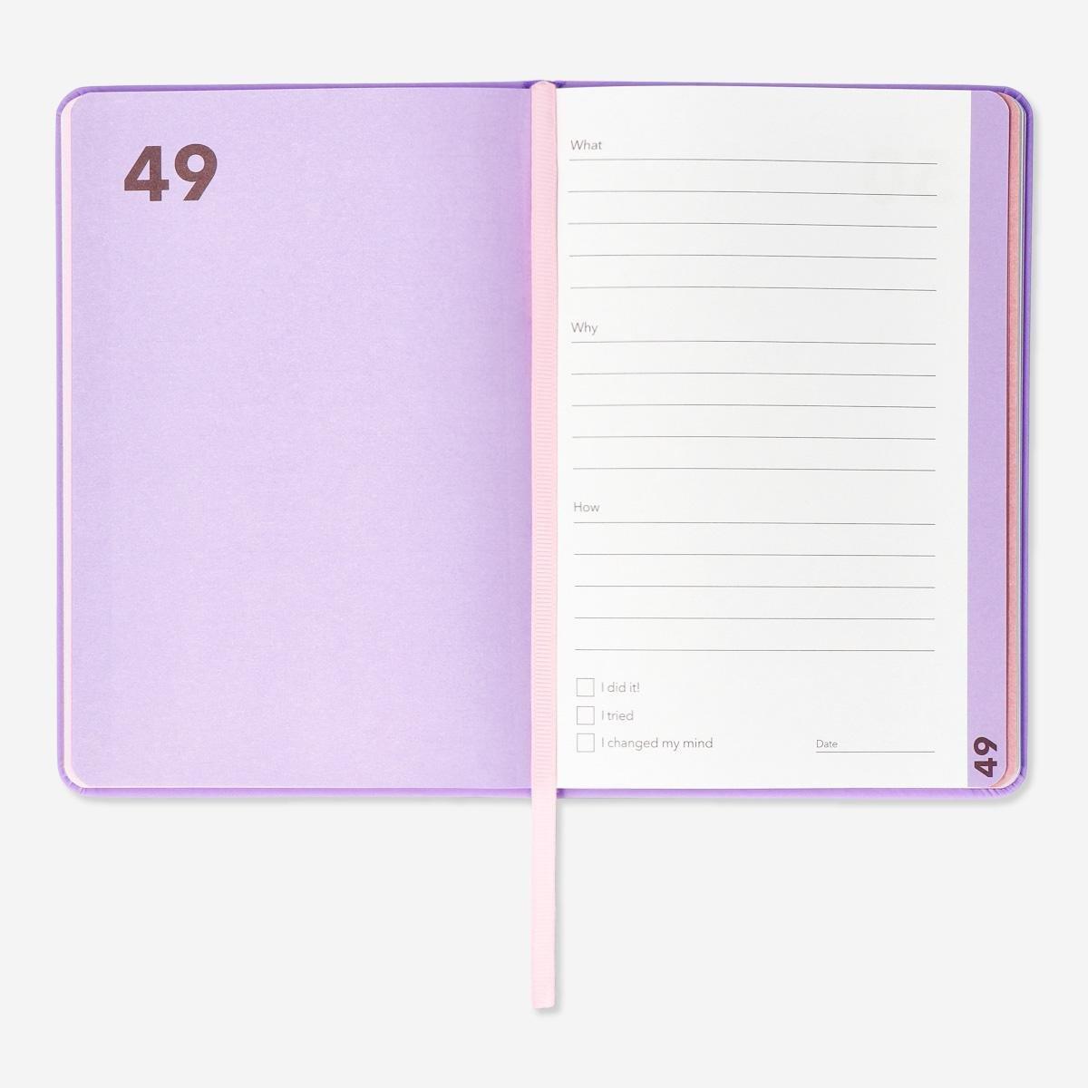 Purple notebook for your ambitions