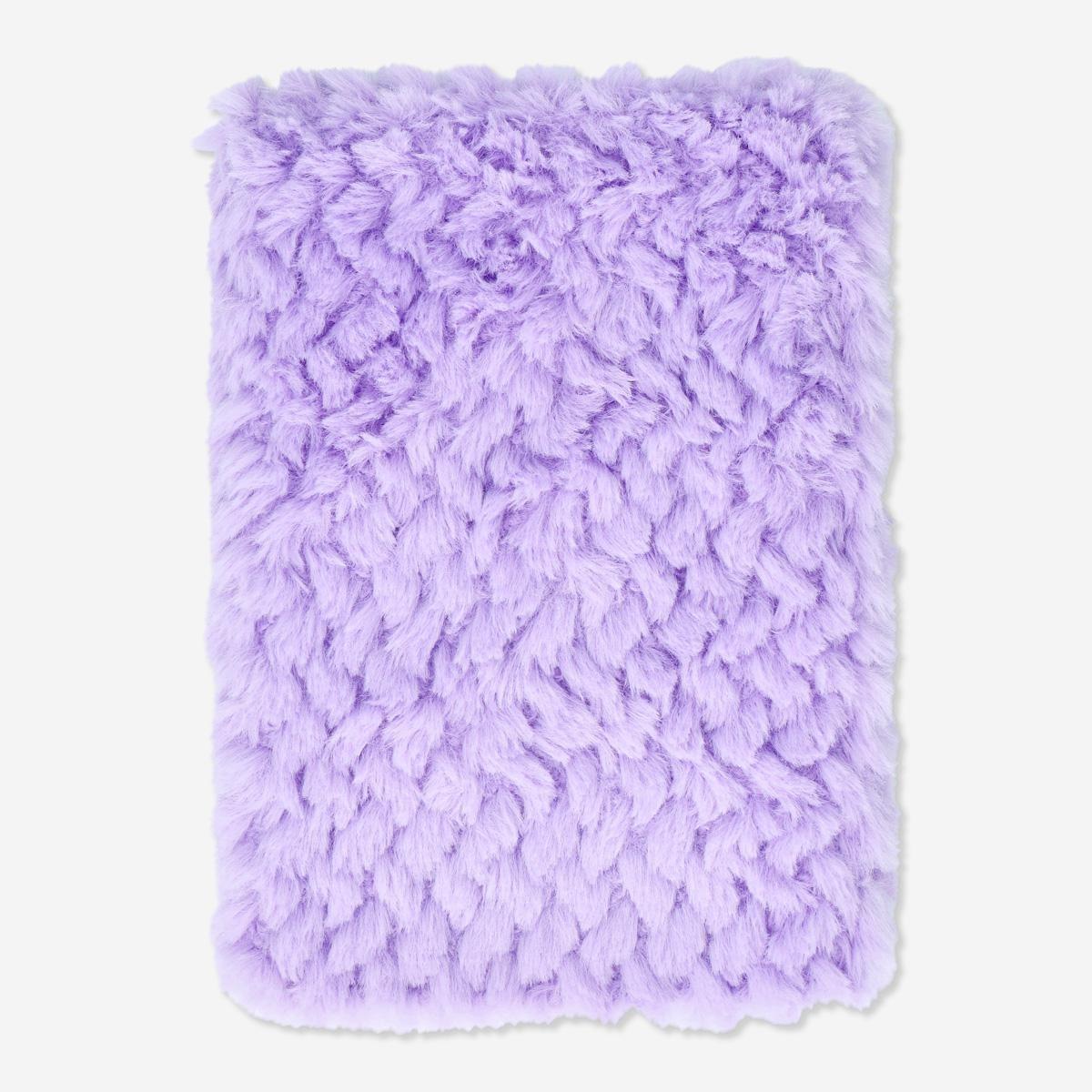 Purple plush notebook. a6