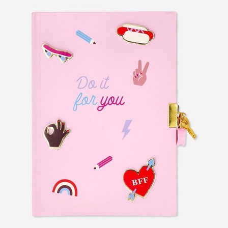 Pink diary with lock