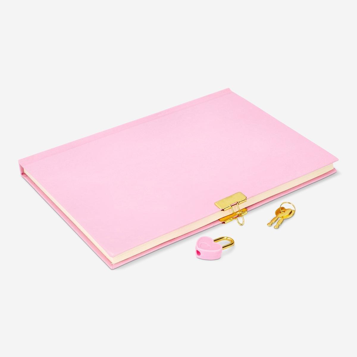 Pink diary with lock