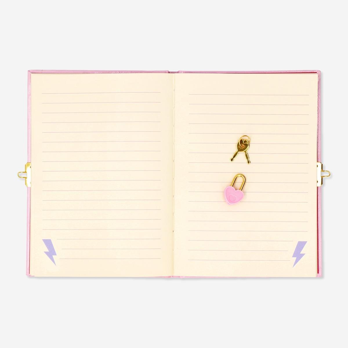 Pink diary with lock