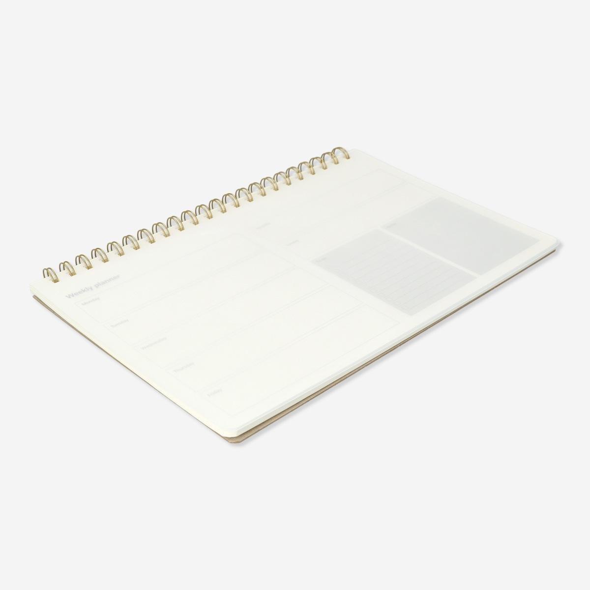 White weekly planner