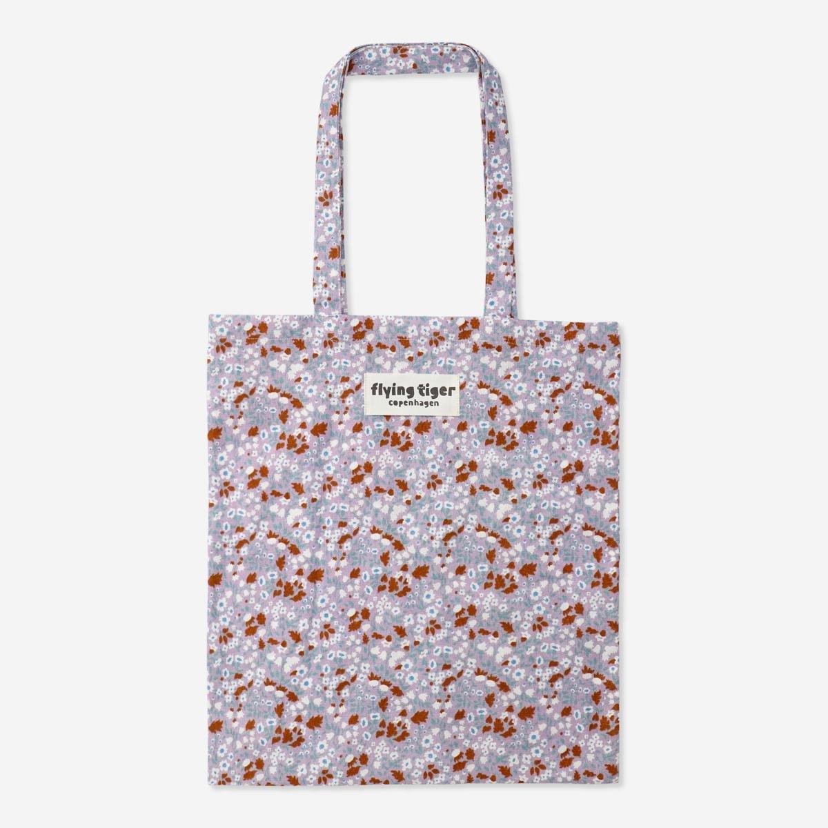 Multicolour flower tote bag