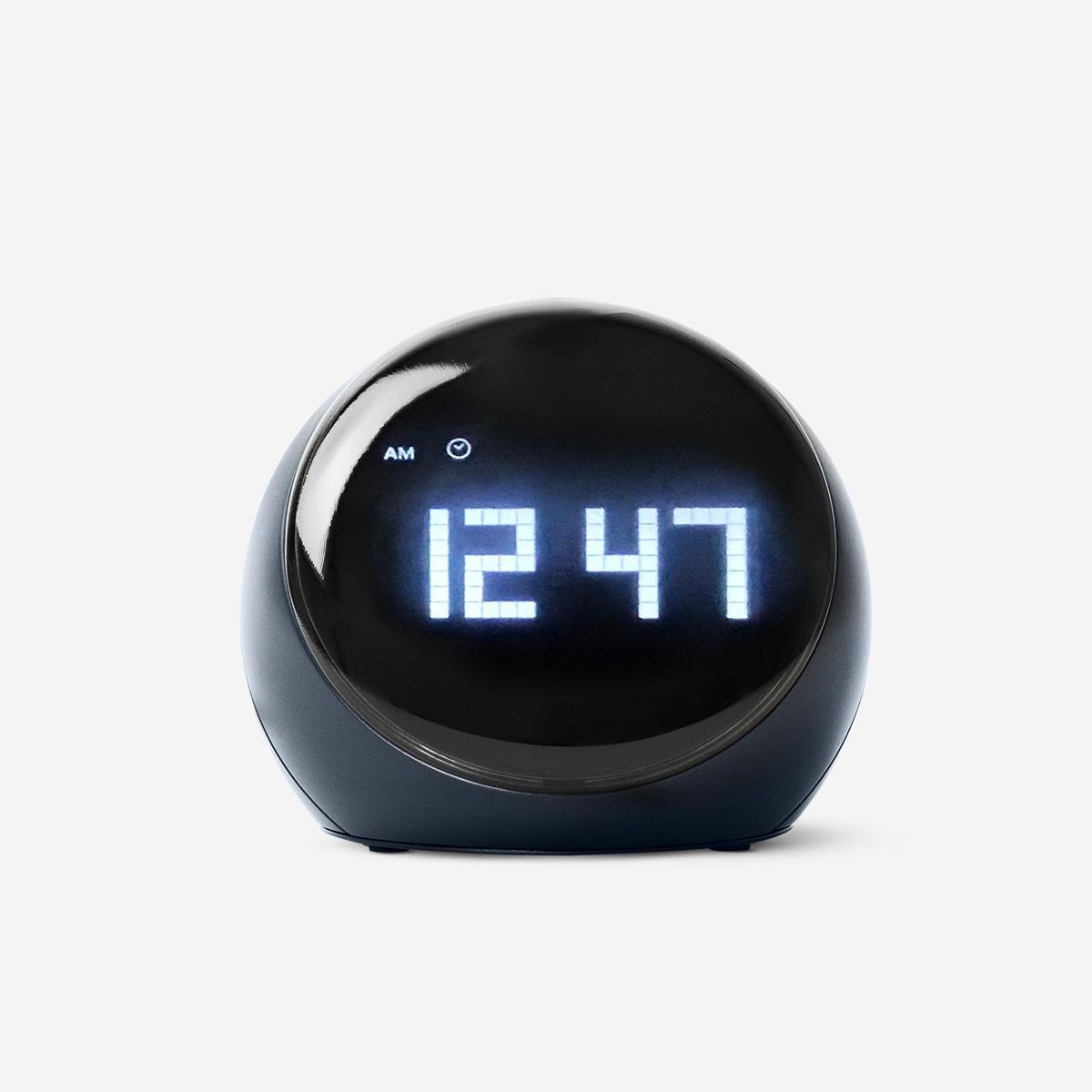 Blue digital alarm clock