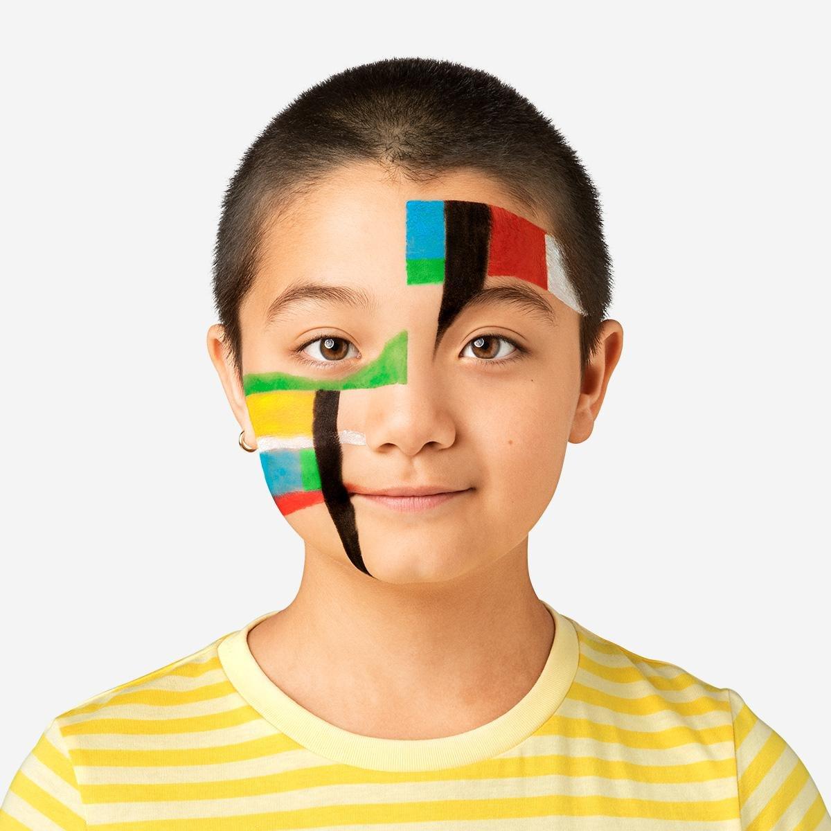 Multicolour face paint. 6 pcs