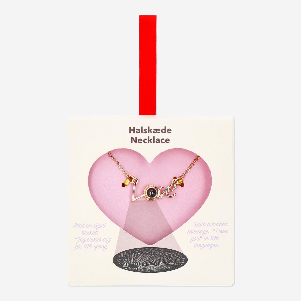 Gold necklace. with a hidden message